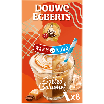 Douwe Egberts Verwenkoffie Lekker warm of koud Latte Salted Caramel 8 x 17,8 g