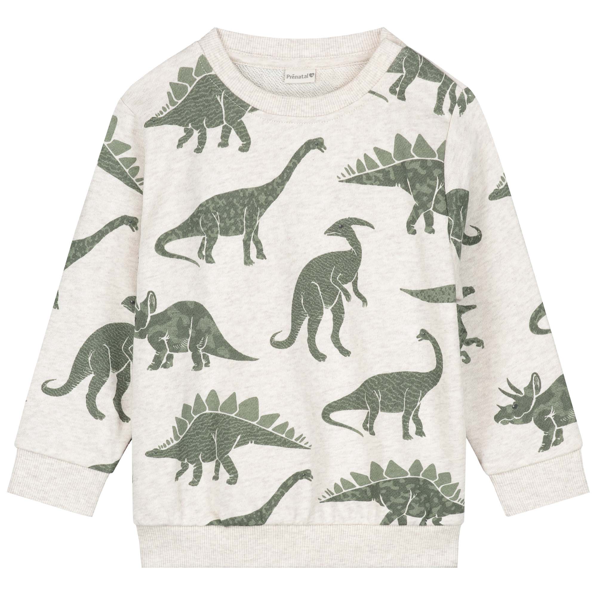 Prénatal baby sweater lange mouwen dierenprint bruin