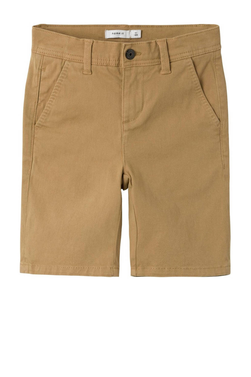 NAME IT regular fit chino short NKMSILAS geelbruin