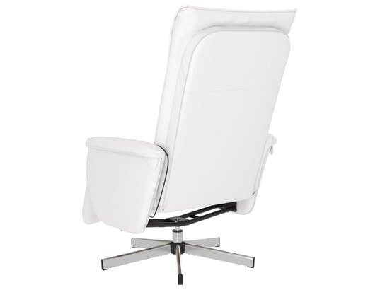 VIDAXL - Fauteuil Relaxation Fauteuil inclinable de massage repose-pieds blanc similicuir
