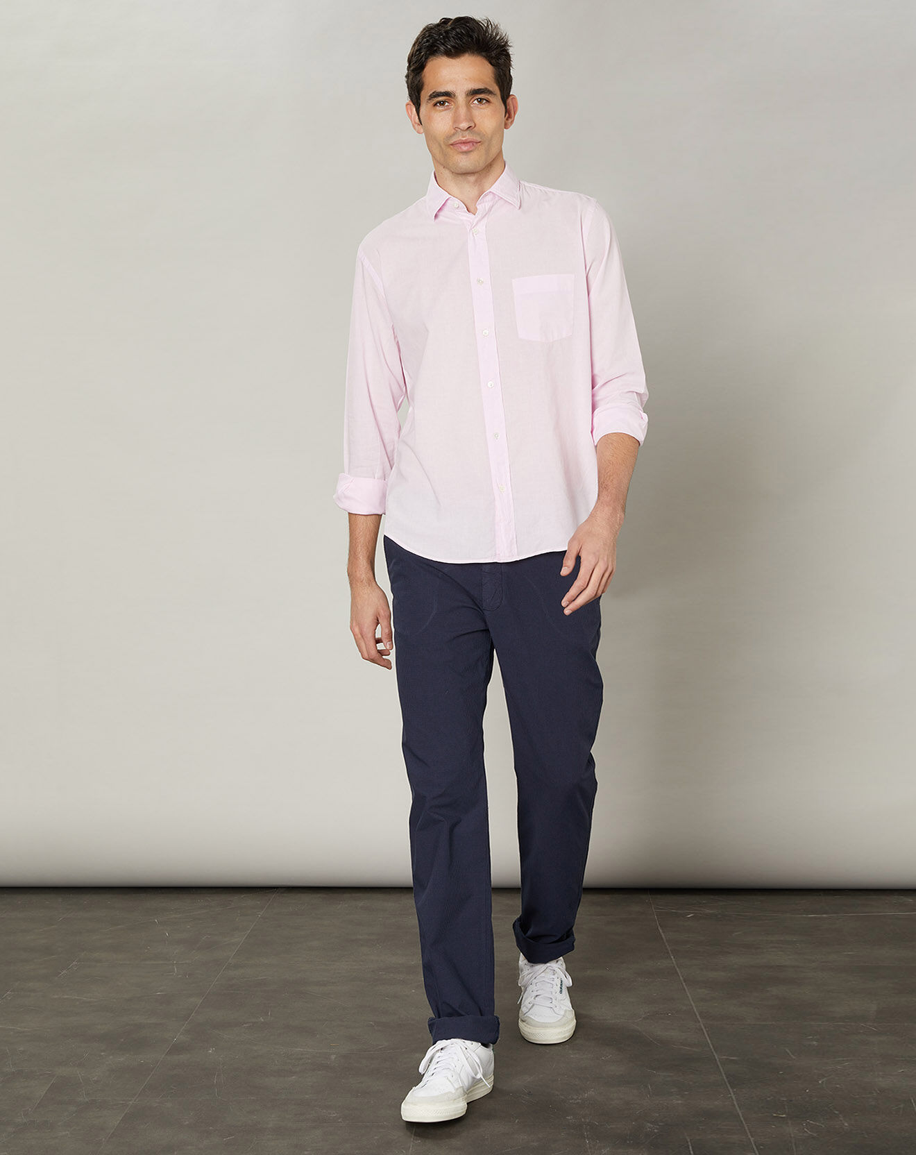 Hartford Chemise regular Paul Pat parme