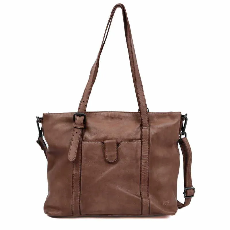 BEAR DESIGN Shopper Mittelbraun Leder