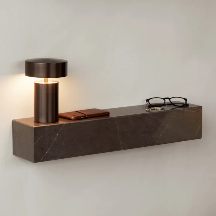 Audo - Plinth Wandregal, L 60 cm, sand (Kunis Breccia)