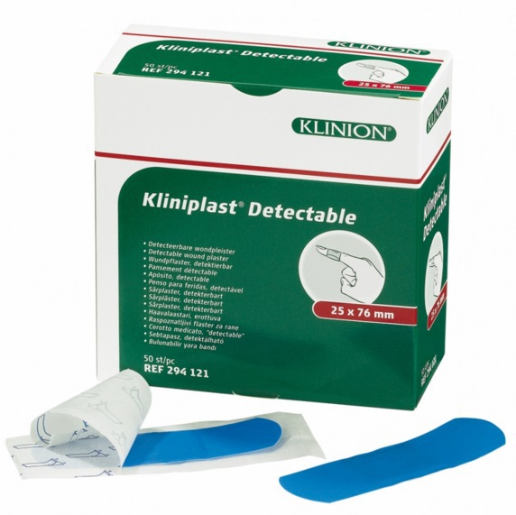 Klinion Detectpleister blauw 50 stuks