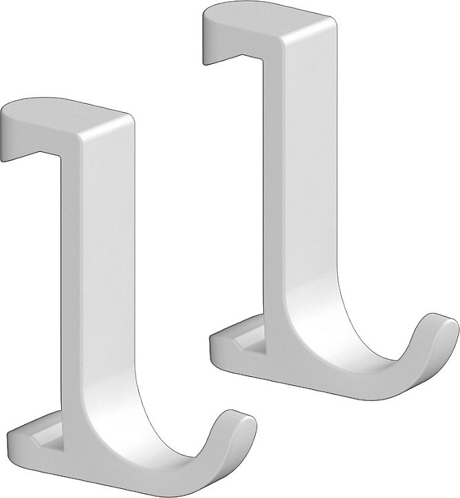 Lot de 2 crochets fins blancs Hansgrohe WallStoris