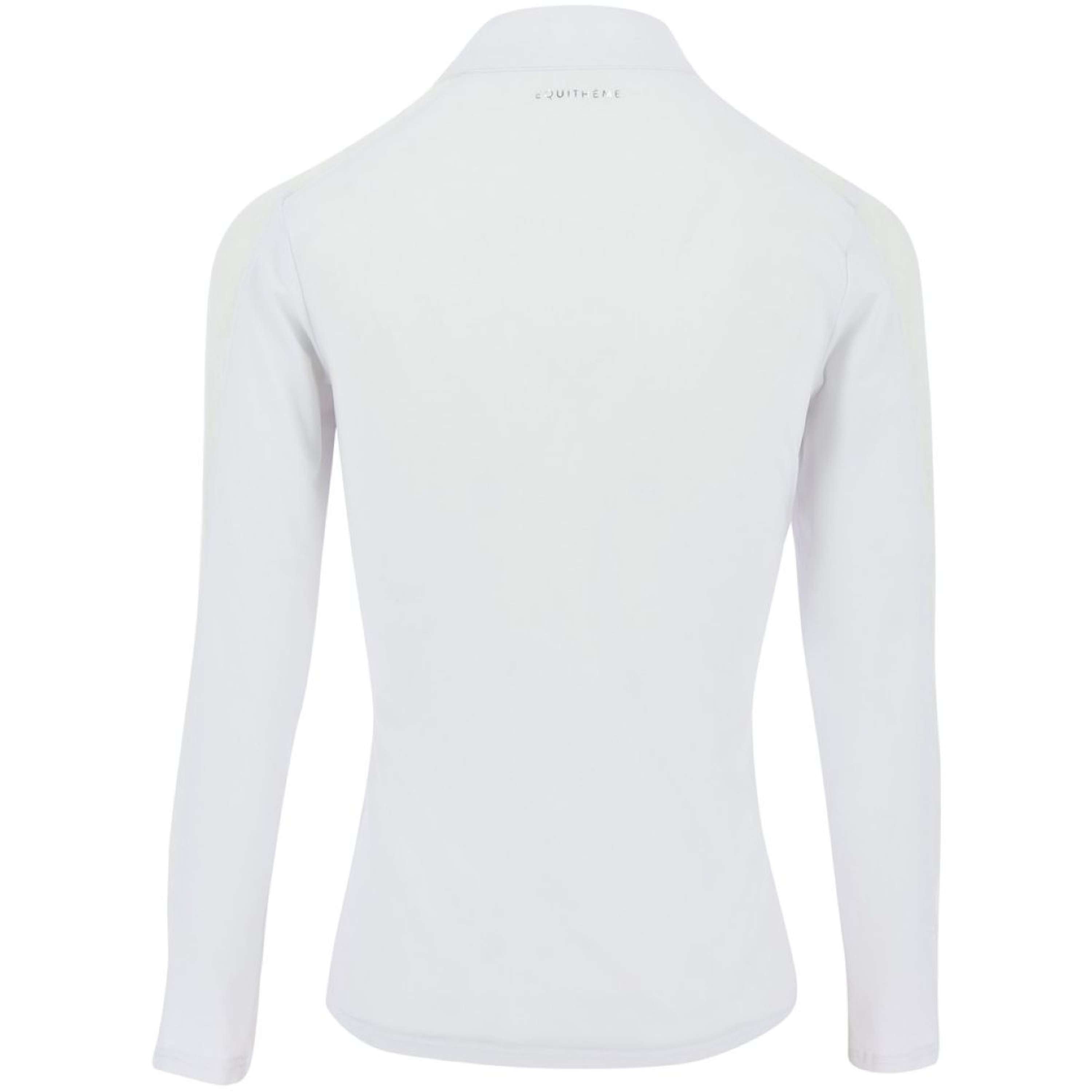 EQUITHÈME Wedstrijdshirt Pekin Lange Mouwen Wit