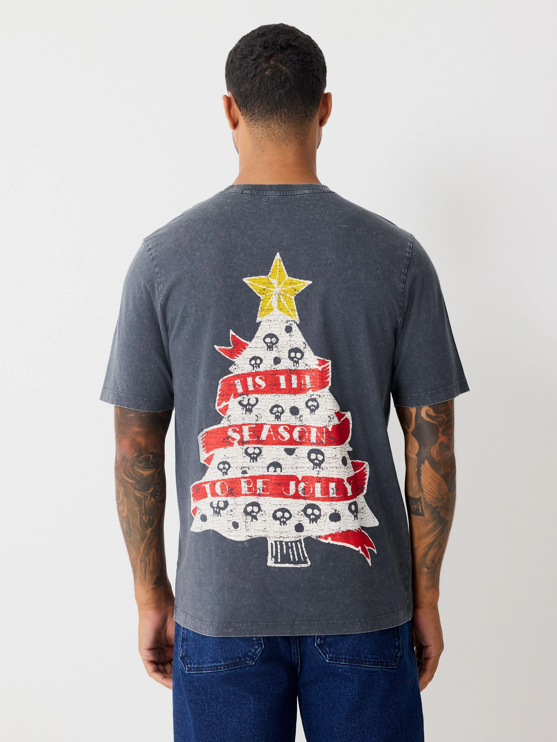 Antraciet - Normale Pasvorm - Kerst T-shirt