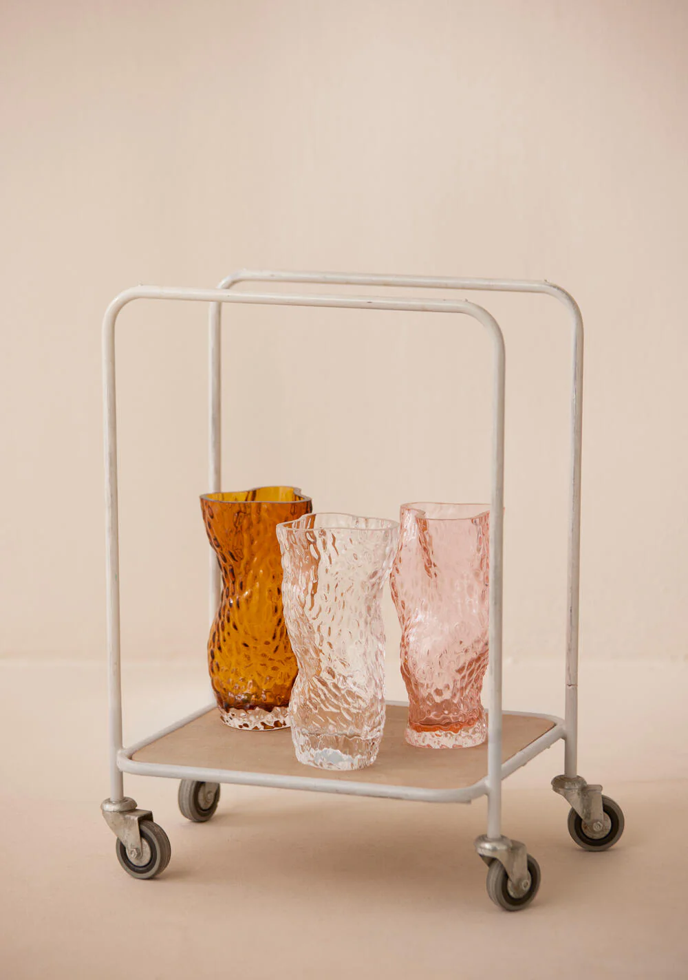 Hein Studio  Ostrea Rock Glass vase - Pale Rose