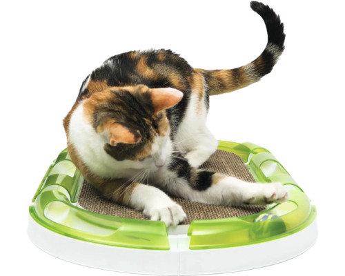 Catit Senses 2.0 Ovale Krabpaal Kartonnen Krabplank, wit/bruin, ca. 24 x 49 x 3,5 cm