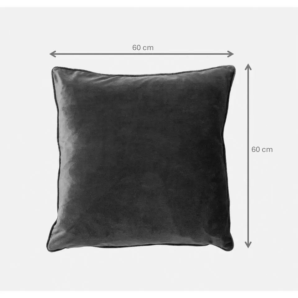 Sierkussen Finn - Charcoal Gray - 60x60 cm