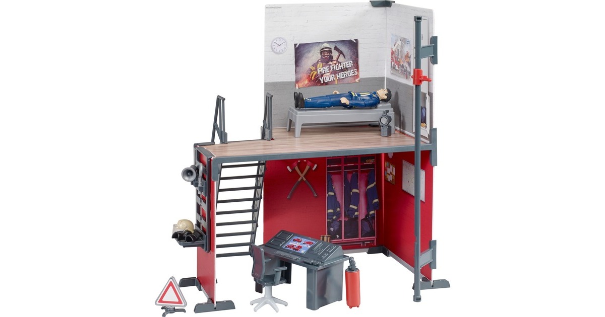 bruderBworld Brandweerkazerne met brandweerman 62702 Decors  (62702)