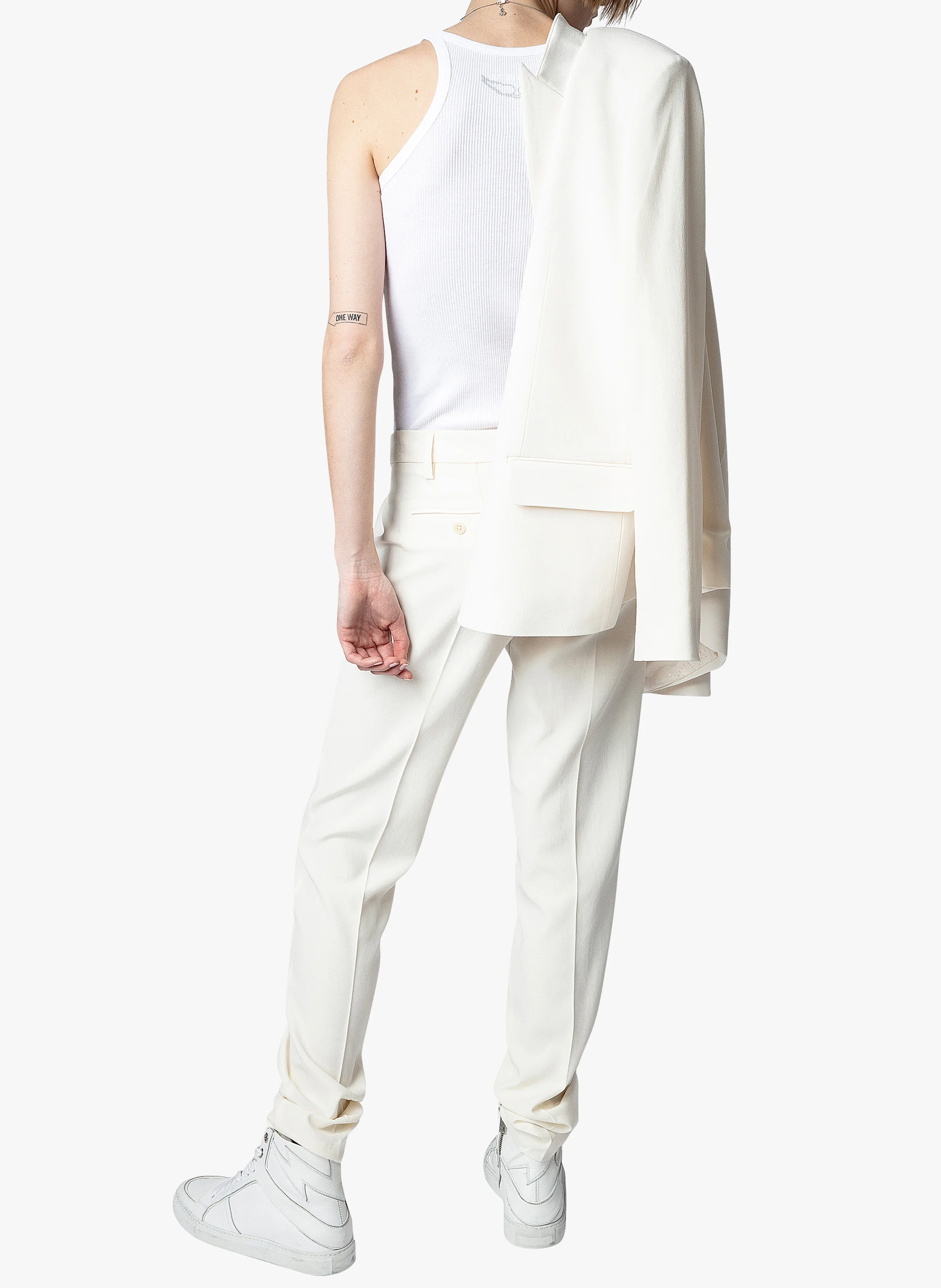 PRUNE - Pantalon de tailleur droit | Blanc