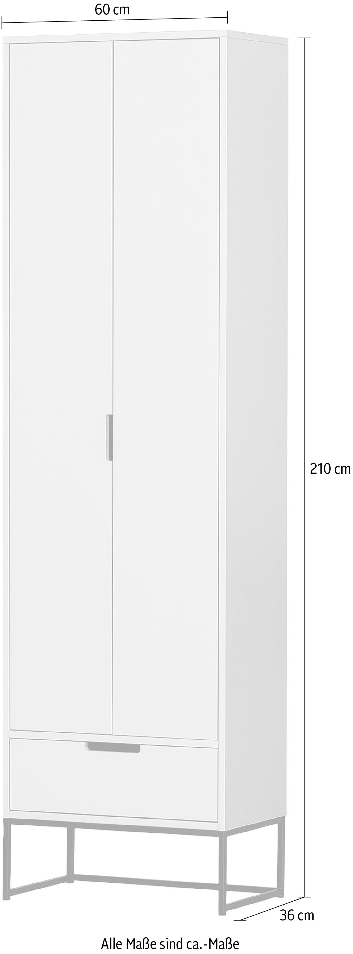 WOOOD Mehrzweckschrank »Silas« H 210 cm x B 60 cm x T 36 cm