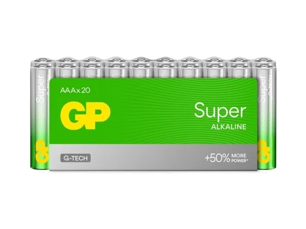 GP Super Alkaline - Batteri 20 x AAA / LR03 - Alkaline