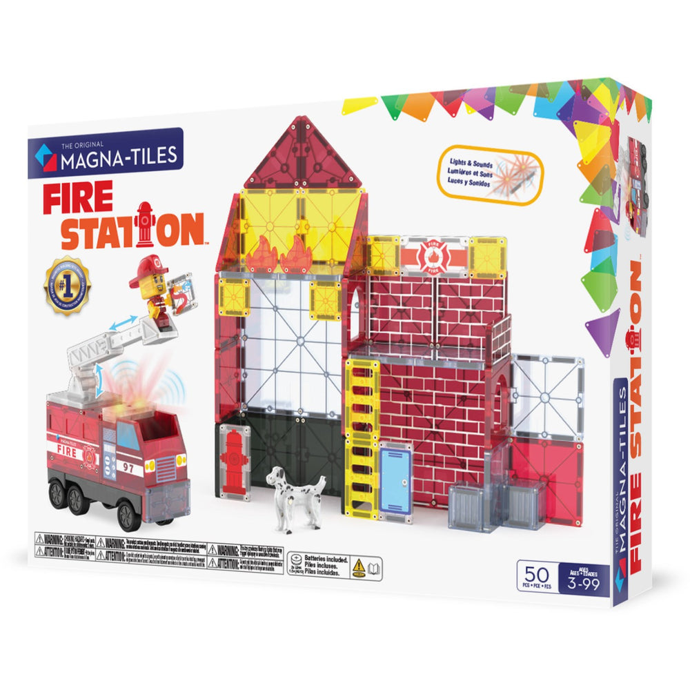 Køb Magna-Tiles® Fire Station 50 Pcs