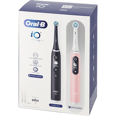Oral-B iO6 Duo Series - sort/rosa
