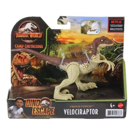 Mattel Jurassic World Dino-Angriff Dinosaurier-Actionfiguren - Velociraptor
