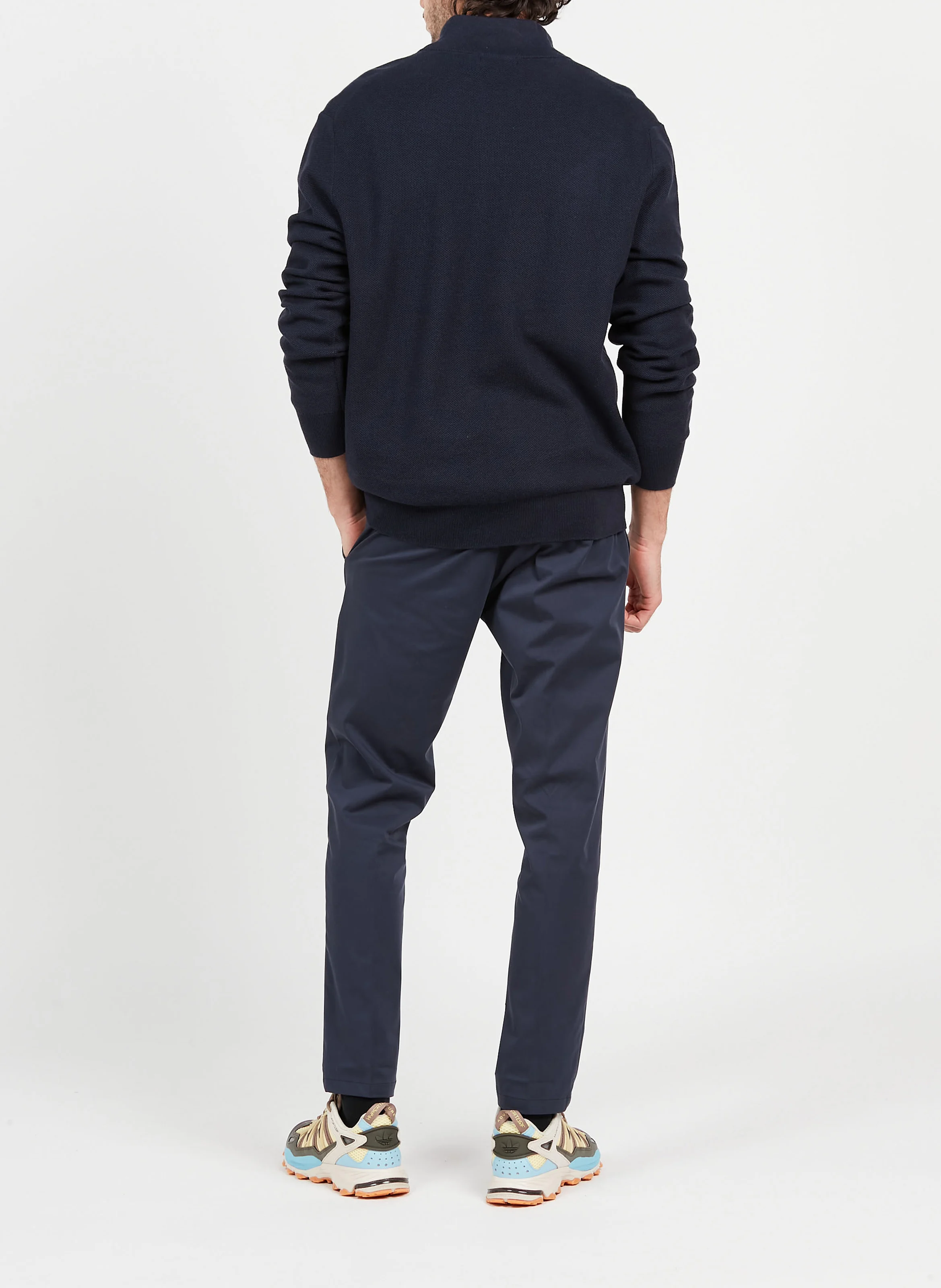 SMITHY - Pantalon droit en coton mélangé| Bleu