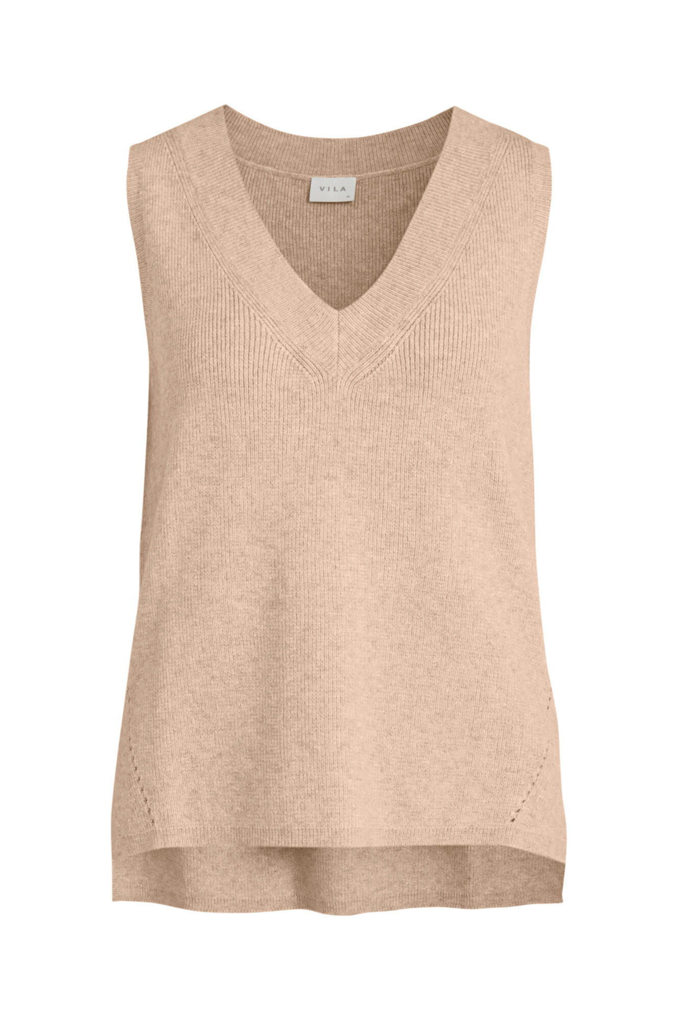 Colete básico feminino de malha - Marrom