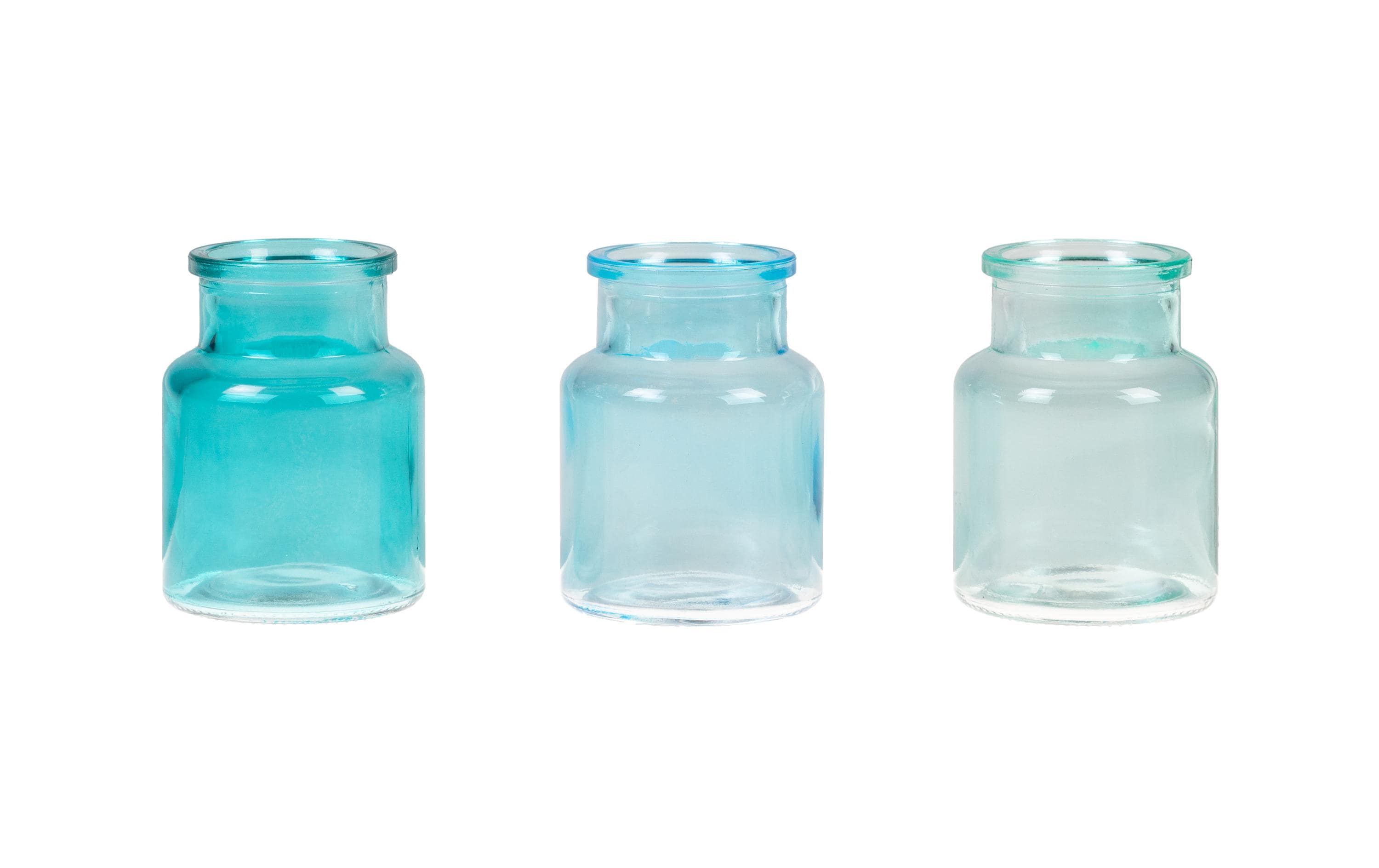 Vasen-Set S 3 Stück, 7.5 cm, BlauFlaschenset
