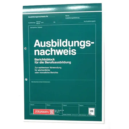 BRUNNEN Ausbildungsnachweise/Berichtsblock