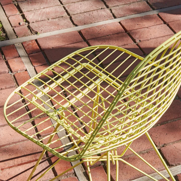 Vitra - Wire Chair DKR (H 43 cm), verchromt / ohne Bezug, Filzgleiter (basic dark)