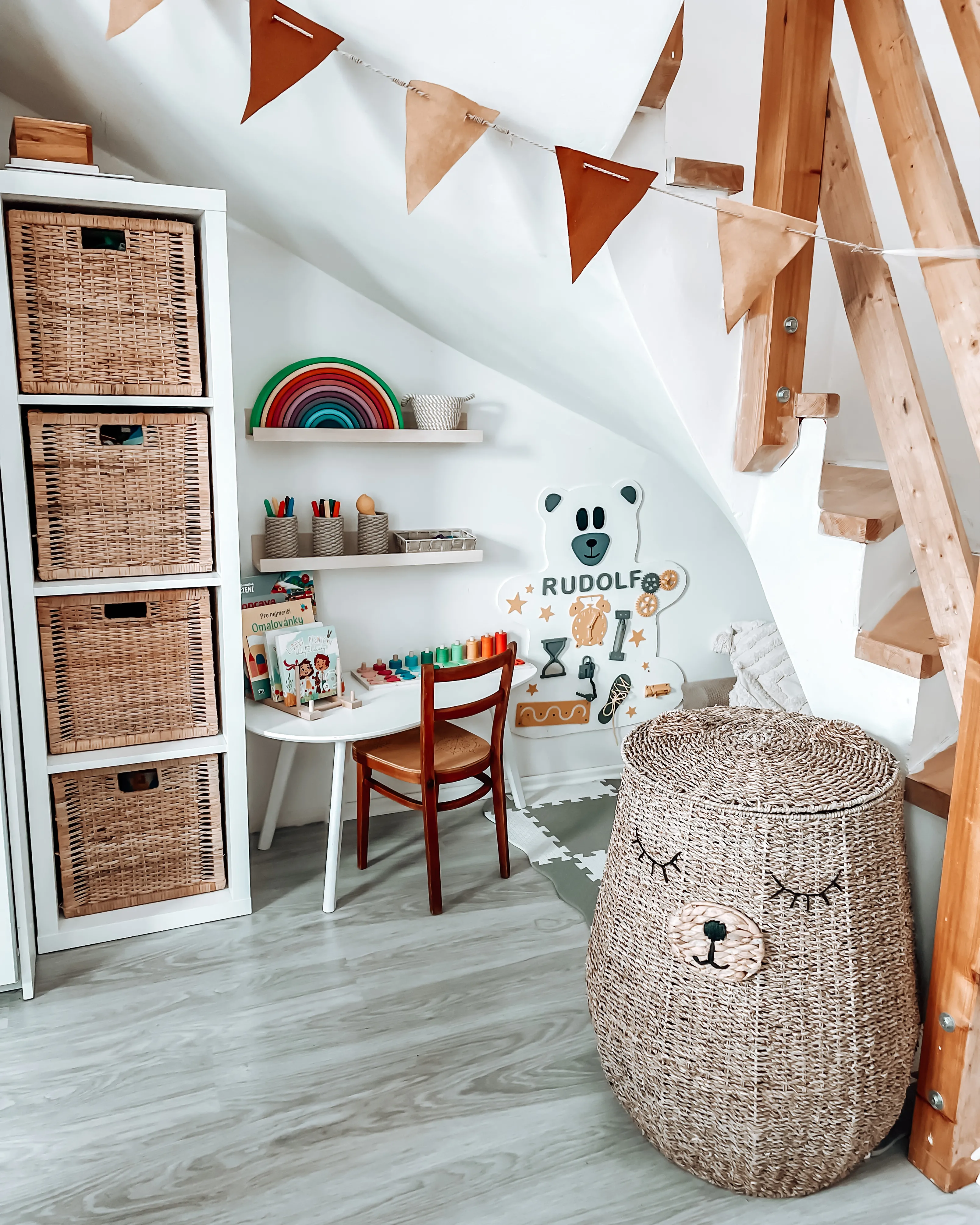 Kindermand Teddybeer FULAN Zeegras Natuurlijk