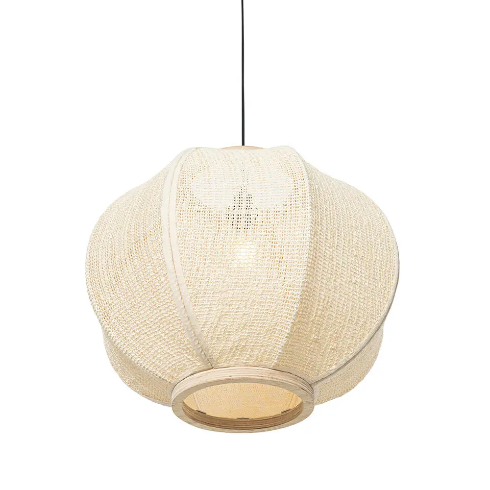 Qazqa hanglampen rob wit e27
