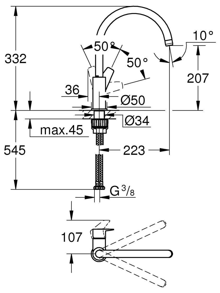 Spülenset Edelstahl GROHE FG31562SD1