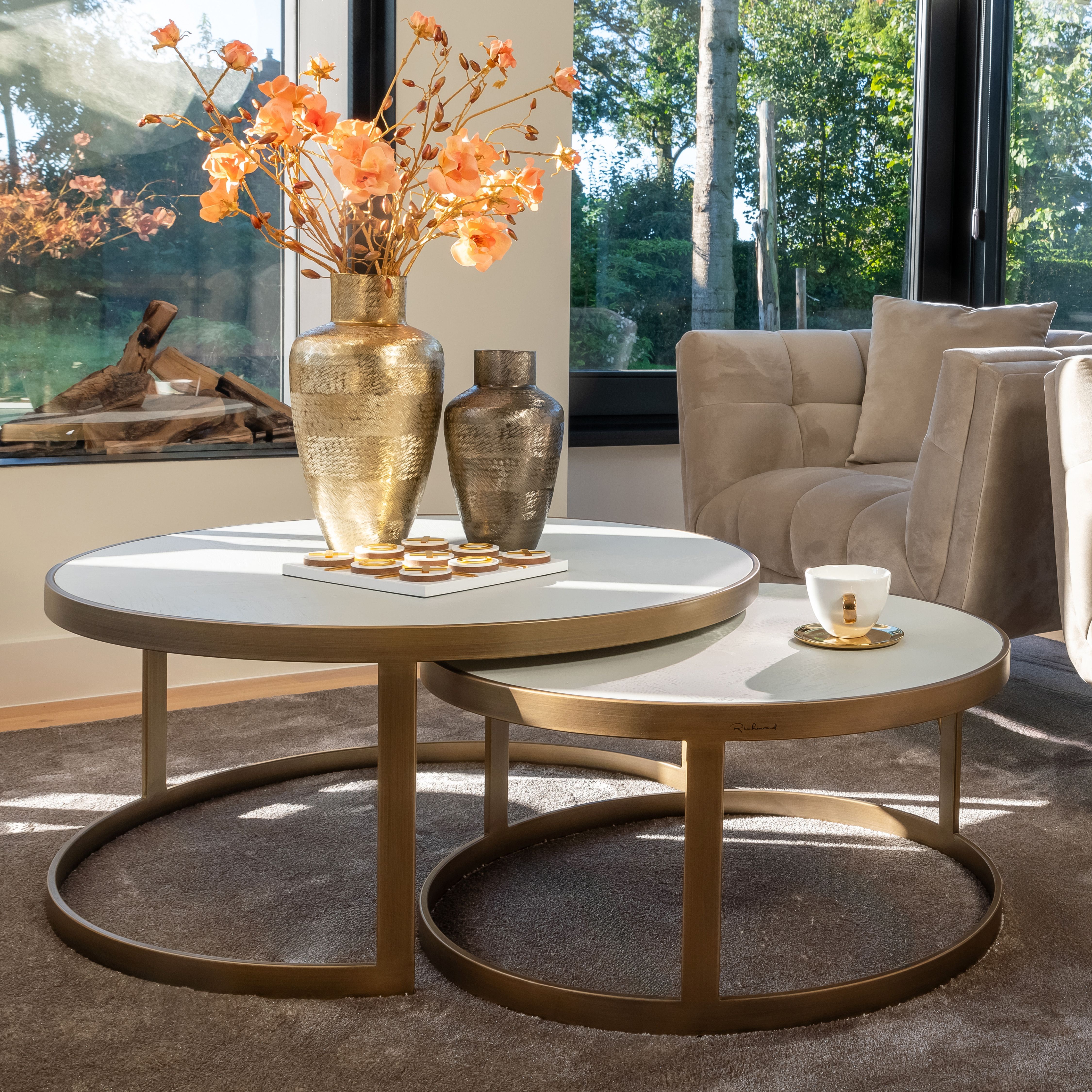 Salontafelset 211839 Whitebone ⌀91.5  x H42 cm