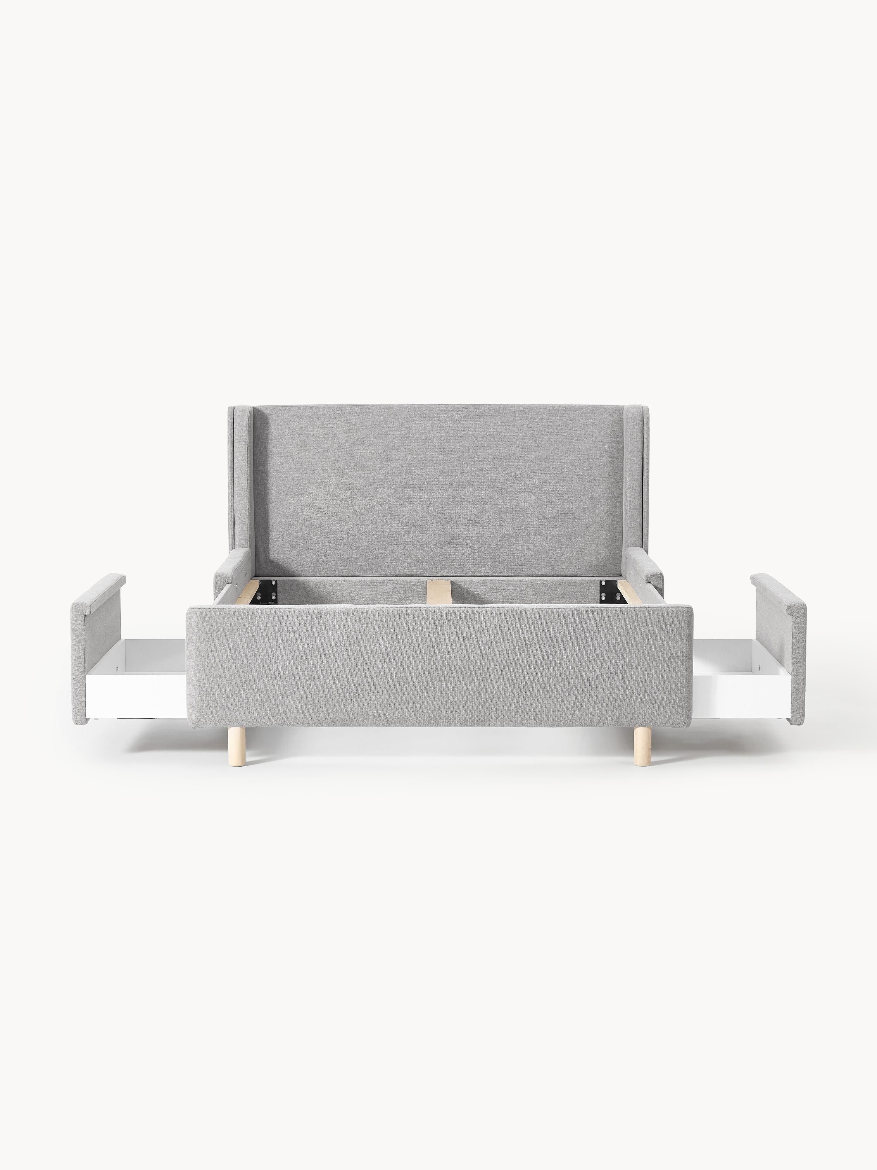 Gestoffeerd bed Arche met lades
