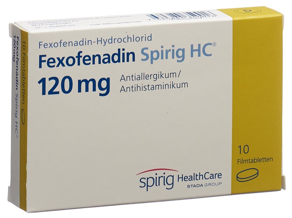 FEXOFENADINE Spirig HC Filmtabl 120 mg Blist 10 Stk