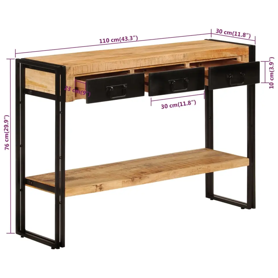 vidaXL - Wandtafel - Zwart - Hout