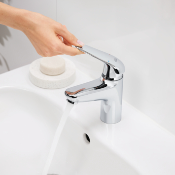 Grohe Wastafelmengkraan Swift M-size Push Open Chroom