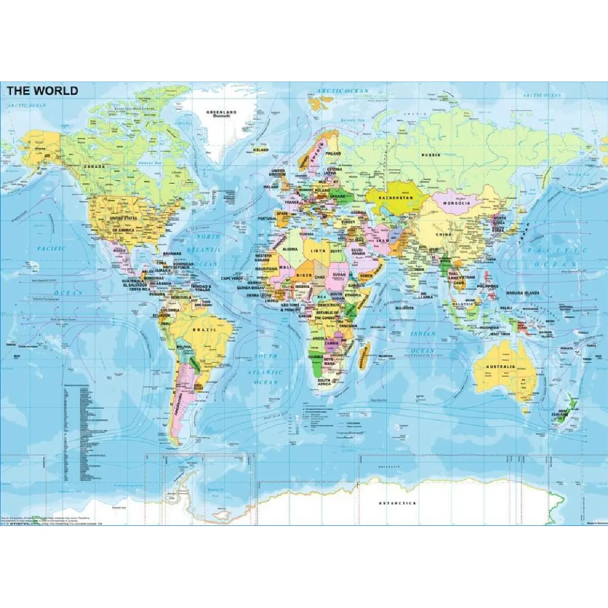 RAVENSBURGER Puzzle XXL 200 pièces - Carte du Monde