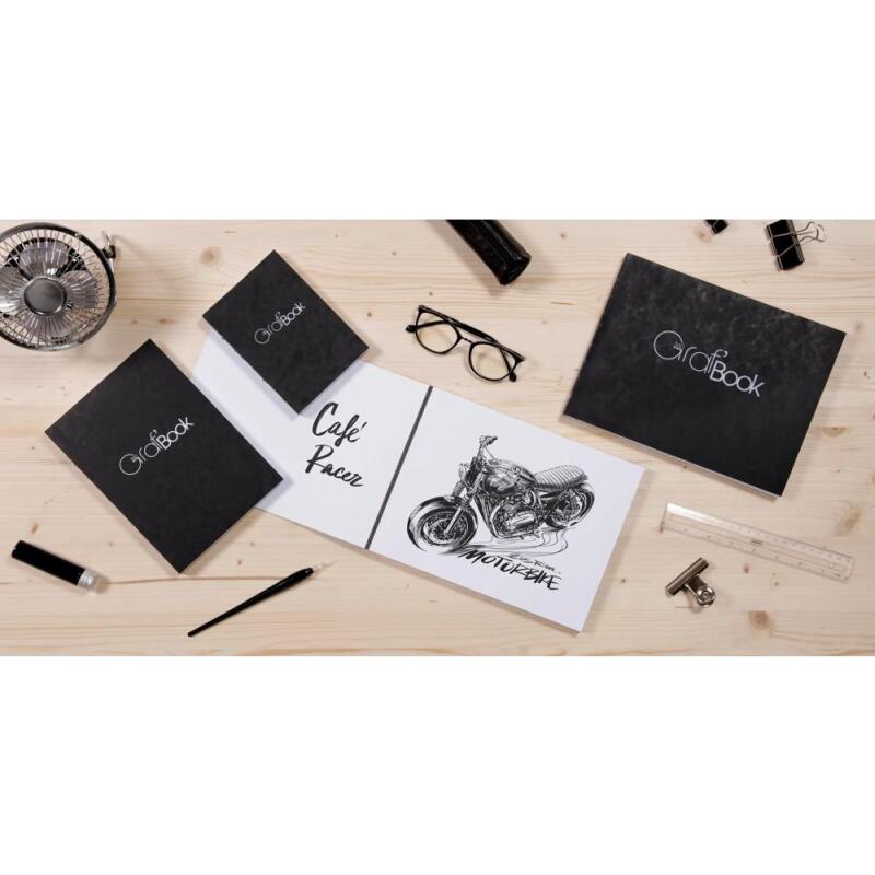 Graf'Book 360° carnet cousu dos brut 100F A5 100g F - Noir