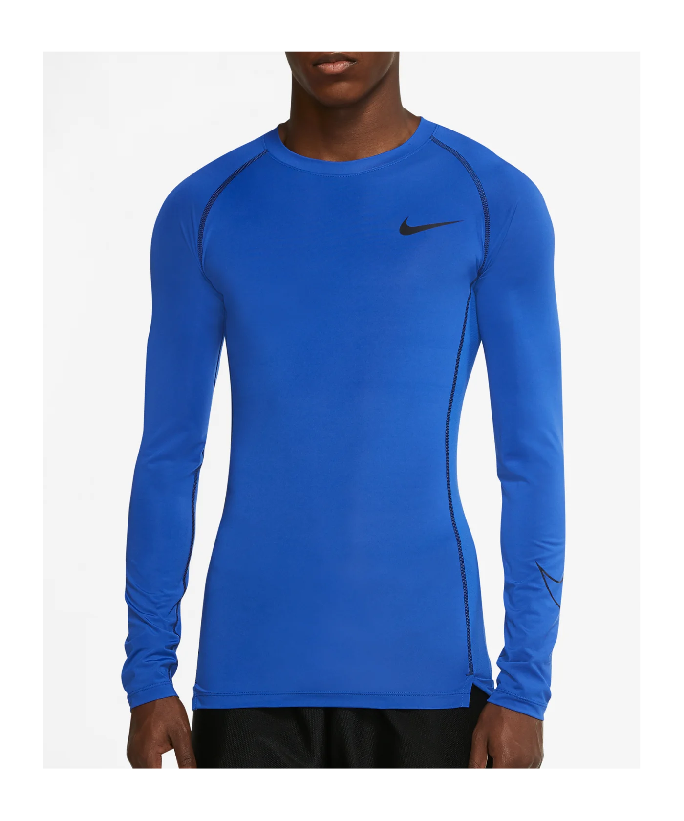 Nike Pro Longsleeve Blau Schwarz F480