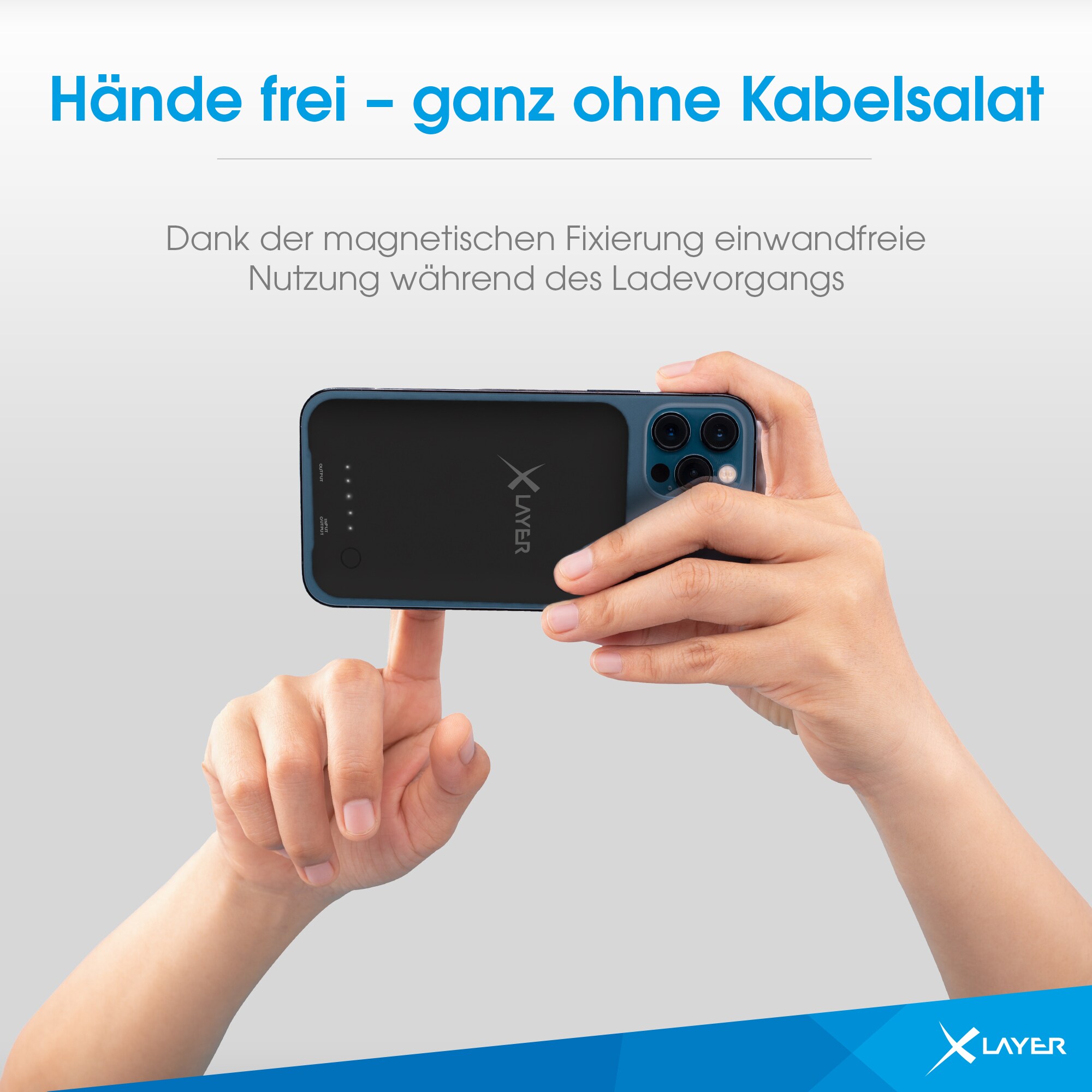 Xlayer WIRELESS Magfix Pro Wireless Powerbank I 5000mAh PD 20W I MagSafe I Magnetisch