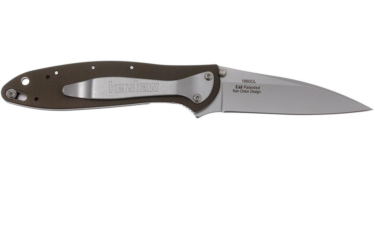 Kershaw Leek 1660OL plain edge, groen