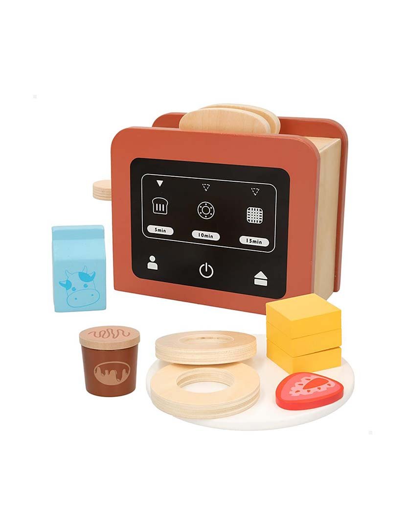 Wooden Toaster W/ 9 Accessories +24M 4759