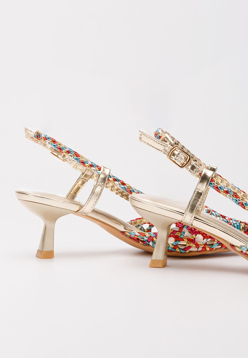 Chaussures stiletto slingback multicolores Heliosa V2