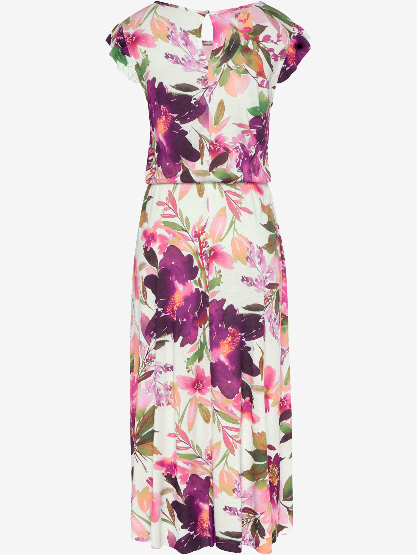 Robe mi-longue encolure ronde