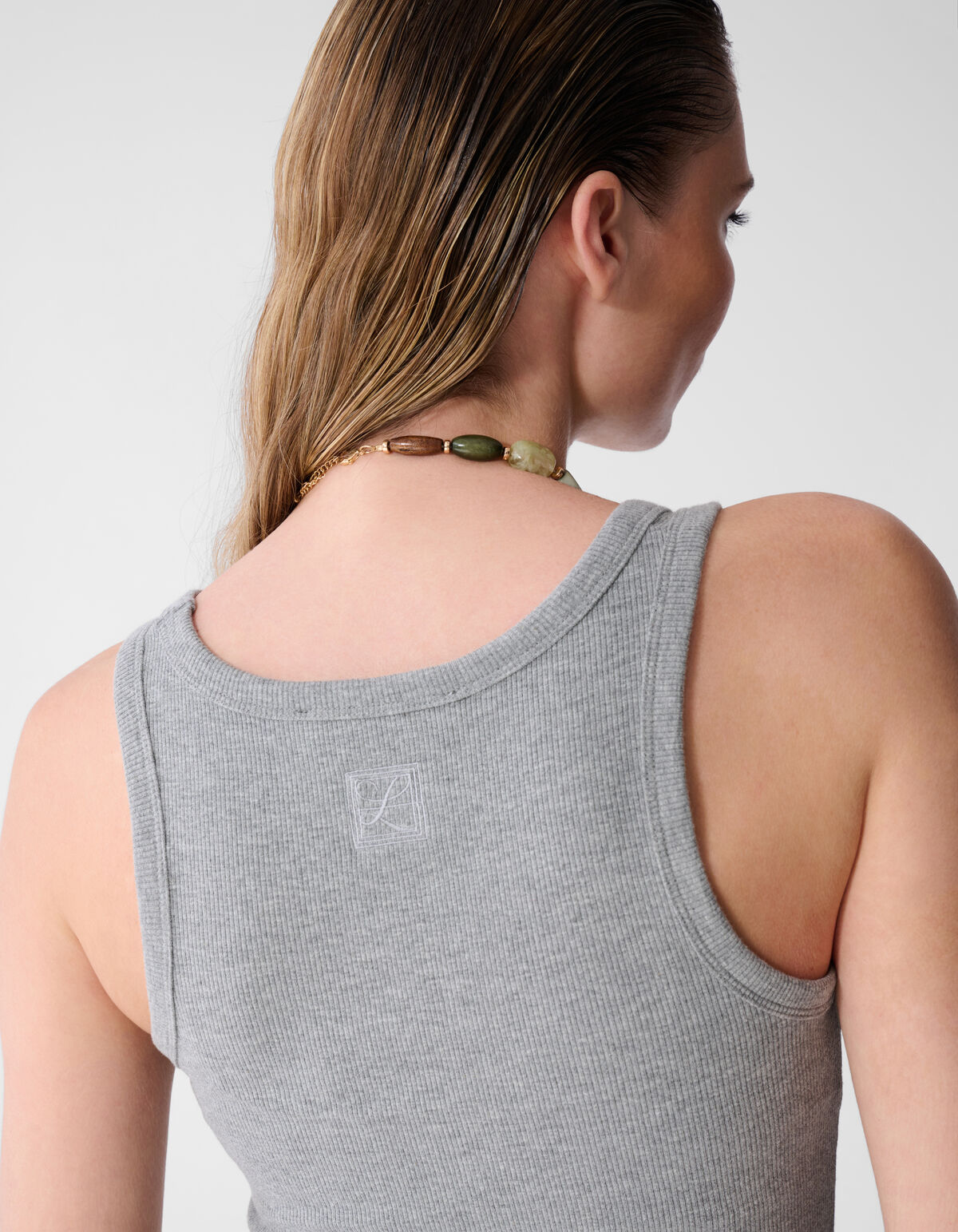 Rib Top Lichtgrijs By Lonneke