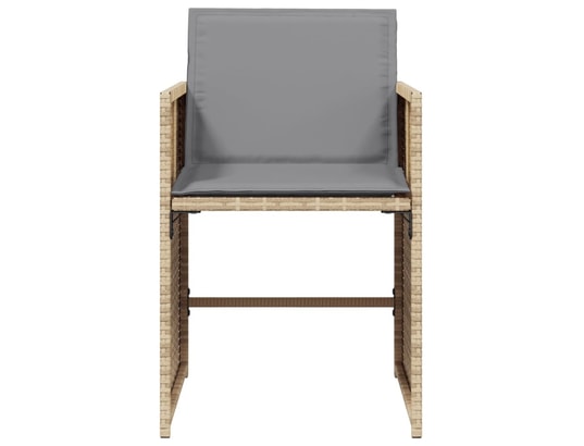 VIDAXL - Chaises de jardin avec coussins lot de 4 mélange beige
