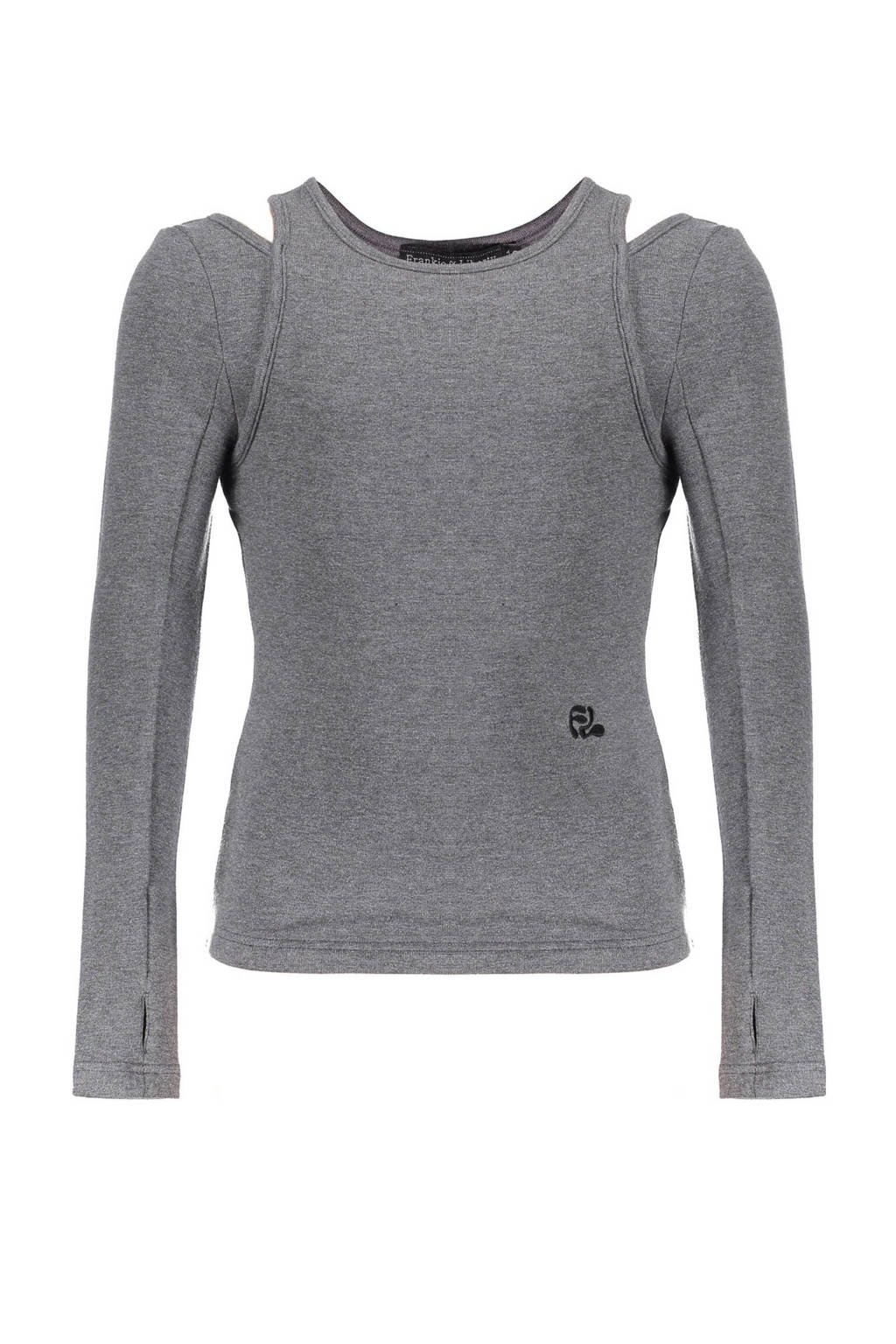 Frankie&Liberty longsleeve grijs fijn gebreid