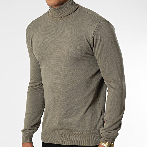 Pull Col Roulé AVR-176 Vert Kaki