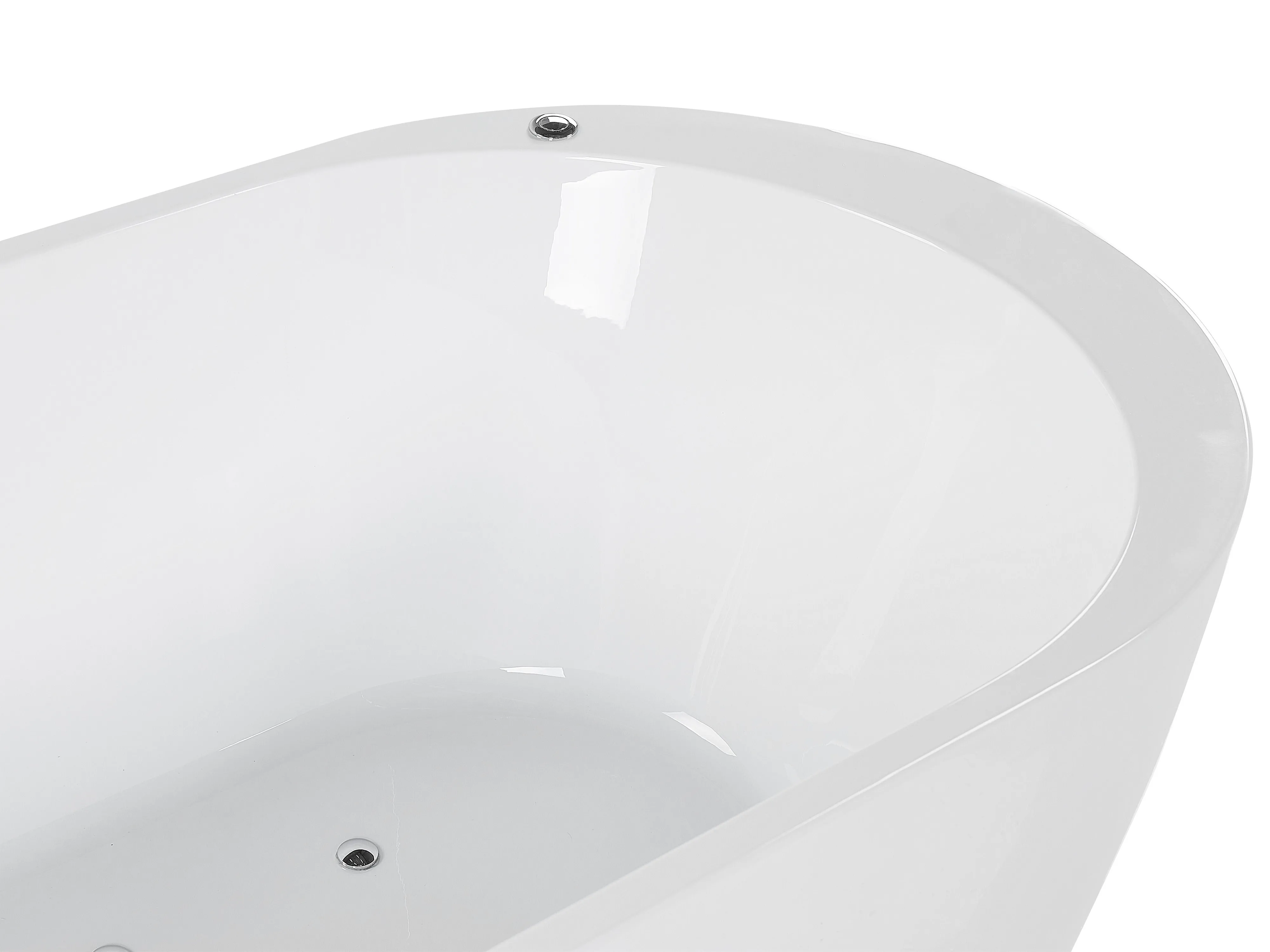 Vrijstaand bubbelbad met LED NEVIS 170 x 80 cm Wit