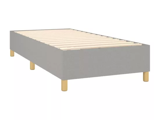 Sommier à lattes de lit Gris clair 100x200 cm Tissu