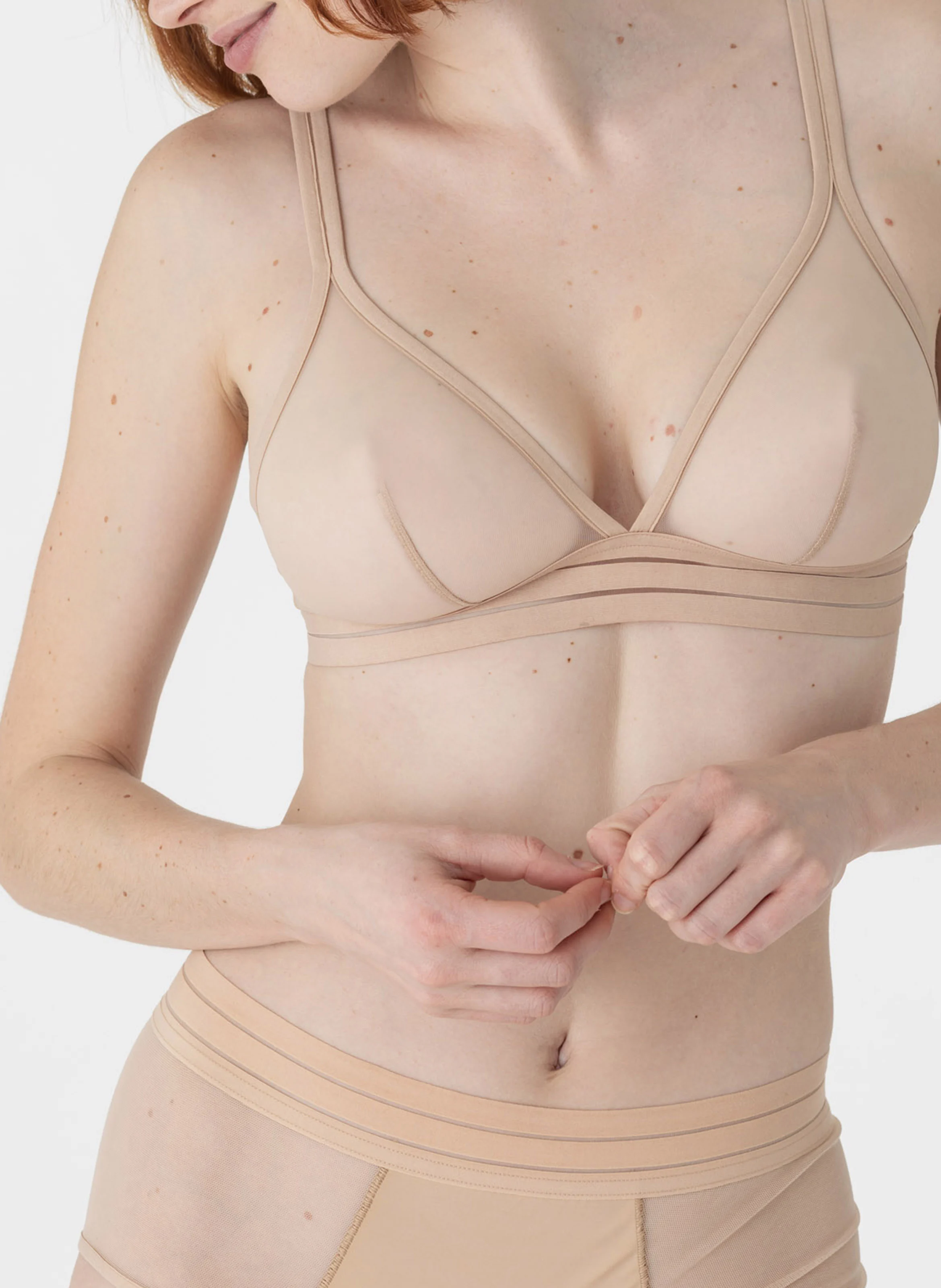 NUFIT - Soutien-gorge triangle en tulle et lycra| Beige