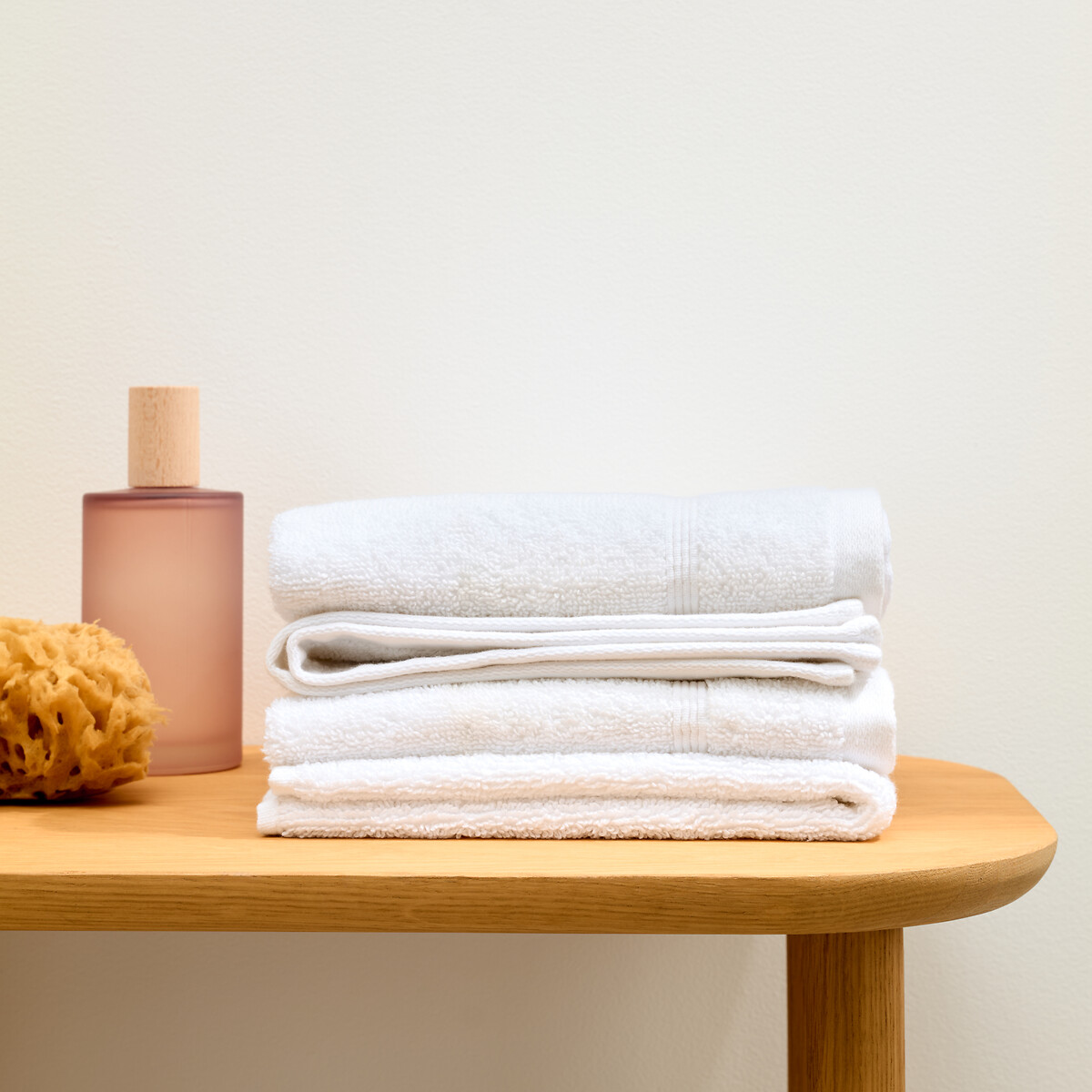 LA REDOUTE INTERIEURS<br>Conjunto de 4 toalhas de mão em tecido atoalhado 600 g/m², Zavara